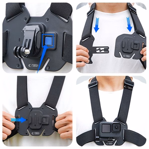 Krūtinės laikiklis TECH-PROTECT GA100 CHEST MOUNT GOPRO / DJI juodas