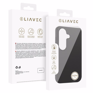 Liavec Silky dėklas su metaliniu kameros rėmeliu, skirtas Samsung Galaxy S26 juodas
