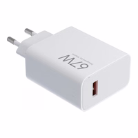 XIAOMI originalus įkroviklis USB A QC3.0 3A 67W MDY-15-ET baltas (bulk)