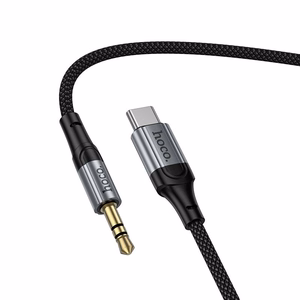 Cable AUX Jack 3,5 mm to USB C Hoco 1,5 m UPA33B black