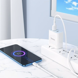 USB kabelis Hoco X83 USB-A to MicroUSB 1.0m baltas