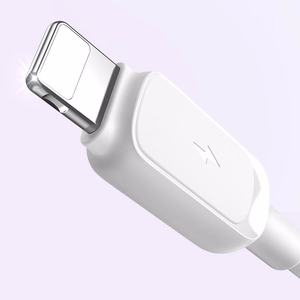 Joyroom Multi-Color Series A14 Lightning / USB-A 2.4A 1.2 m kabelis - baltas