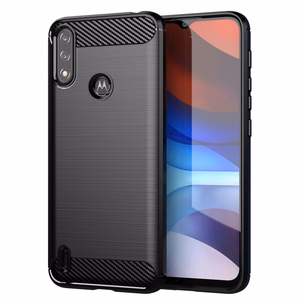 Carbon dėklas lankstus dėklas Motorola Moto E7i Power juodas
