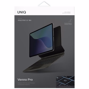 Uniq Venno Pro Magnetinis Dėklas su Klaviatūra planšetiniam kompiuteriui iPad Air 13" 2024 / 2025 / iPad Pro 13" 2024 - juodas