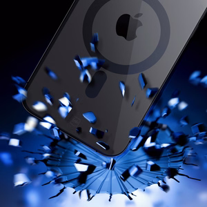 3mk satino šarvo magnetinis dėklas telefonui su MagSafe iPhone 12 Pro Max - skaidrus su juodu rėmeliu