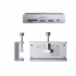 "Orico MH5PC" USB-C / 2x USB-A 3.2 + 1x USB-C 3.2 + 1x SD&TF - sidabrinės spalvos