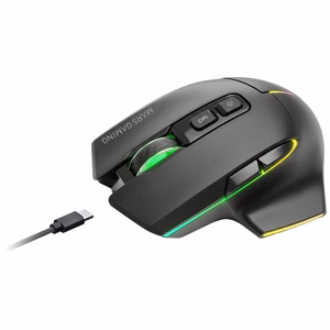 Mars Gaming MMWVECTOR kompiuterio pelė Žaidimams Dešinės rankos RF Wireless + Bluetooth + USB Type-A Optinis 12000 DPI