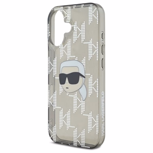 Karl Lagerfeld IML Karl Head Electroplated Dėklas telefonui iPhone 16 - juodas