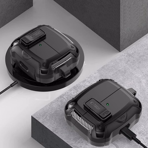 Tech-Protect silikoninis dėklas su kabliuku Samsung Galaxy Buds 3 / 3 FE / 3 Pro ausinėms - juodas