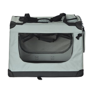 Foldable pet carrier bag, size XL, 82 x 58 x 58 cm, grey, REBEL ANIMALS
