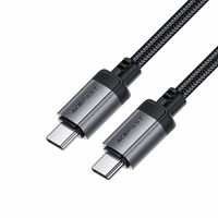 "Acefast C20-03" USB-C kabelis - USB-C 480Mb/s 3A 1,2 m - juodas