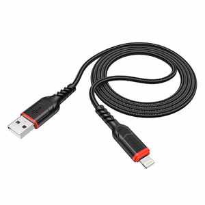 Кабель USB A to Lightning Hoco 2,4A 3 м X59 чёрный