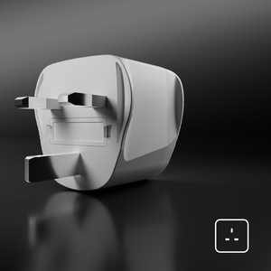 Adapteris iš UK sieninio kištuko į universalų kištuką