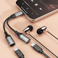 Dudao L13C+ 2in1 USB-C adapteris - pilkas