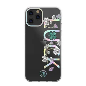 Kingxbar Lucky Series dėklas telefonui dekoruotas originaliais Swarovski kristalais iPhone 12 mini skaidrus