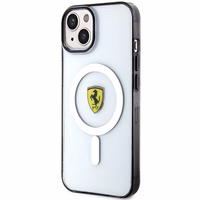 Ferrari FEHMP14SURKT iPhone 14 6.1" skaidrus kietas dėklas telefonui kontūrinis magnetinis (MagSafe)