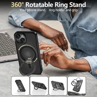 Tech-Protect MagRing MagSafe dėklas iPhone 16e - matinė juoda