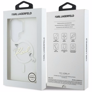 Karl Lagerfeld dėklas IML KC Script MagSafe skirtas Samsung Galaxy S26 Ultra skaidrus