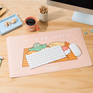 Pusheen Sushi Roll XXL PU odos žaidimų ir stalo kilimėlis, 60 × 35 cm