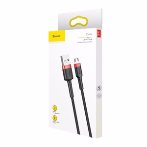 Mikro USB laidas Baseus Cafule 1,5A 2 m (raudonas/juodas)