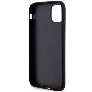 Karl Lagerfeld KLHCN613DRKNK iPhone 11 / Xr 6.1" juodas/juodas kietas dėklas guminis Karlo galva 3D