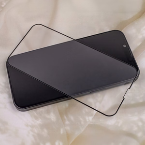 Grūdintas 6D matinės tekstūros apsauginis stiklas iPhone 12 Mini 5.4'' su juodu rėmeliu