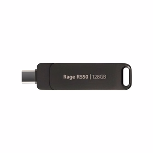 USB atmintinė PATRIOT Rage R550 128GB 100 MB/S USB A+C sukamasis dizainas (PE128GR550DSAD) juoda