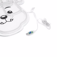 Hanging neon LED Paw Patrol on plexiglass - Rubble OW-130446