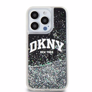 DKNY Liquid Glitter Big Logo dėklas iPhone 14 Pro - juodas