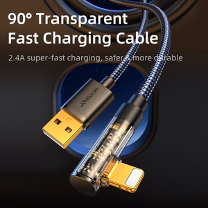 Kampinis kabelis su USB-A / "Lightning" / 1,2 m "Joyroom" S-UL012A6 (mėlynas)