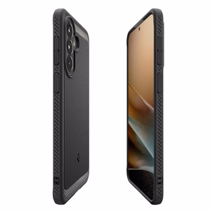 Spigen Rugged Armor dėklas Galaxy A57 5G matinis juodas