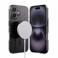 Crong Clear MAG Pro - iPhone 16 MagSafe dėklas (juodas)