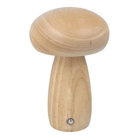 Table lamp bedside mushroom Art Deco wood color MTWTHN