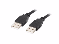 Lanberg CA-USBA-20CU-0018-BK USB kabelis 1.8m 2.0 USB A Juoda