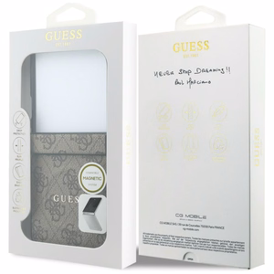 Rudas „Guess 4G Classic MagSafe“ dėklas, skirtas „Samsung Galaxy Z Flip8“
