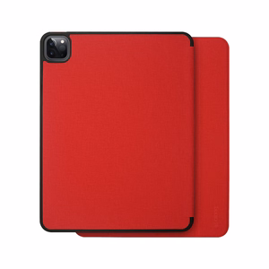 Crong FlexFolio atverčiamas dėklas, skirtas iPad Air 11" (2026–2024) / iPad Air 10.9" (5-osios / 4-osios kartos) / iPad Pro 11" (2022–2021), su Apple Pencil laikikliu, raudonas