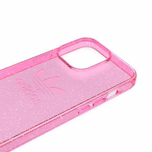 Adidas OR apsauginis skaidrus dėklas Blizgučiai iPhone 13 Pro / iPhone 13 - rožinis