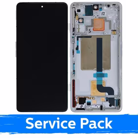 LCD ekranas suderinamas su Xiaomi 11T Pro / 11T su rėmeliu / Knight Silver / (Service Pack)
