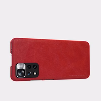 Nillkin Qin dėklas telefonui Xiaomi Redmi Note 11 Pro+ (Kinija) / Redmi Note 11 Pro (Kinija) / Mi11i HyperCharge apsauginis kameros dėklas su stovu rudas