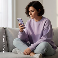 Crong Hybrid Matte Magnetic - MagSafe dėklas Samsung Galaxy S26 (lavender)