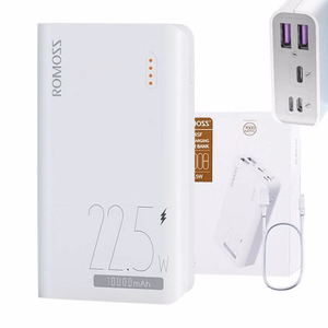 Energijos kaupiklis "Romoss SENSE4SF" 10000 mAh, 22,5 W (baltas)