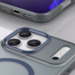 Dėklas telefonui iPhone 17 Pro Max - Magnētinis abrazyvinis dėklas, suderinamas su MagSafe - matinis mėlynas