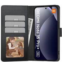 "Tech-Protect" piniginės dėklas, skirtas "Xiaomi Redmi Note 15 Pro+ 5G" - Juodas