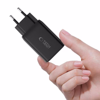 Tech-Protect NC45W-GAN 2-PORT PD45W sieninis įkroviklis - juodas