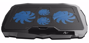 Cooling stovas for laptop ART P4 2 x USB A LED juodas