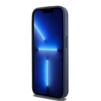 DKNY Odinis mono juosta ir metalinis logotipas dėklas telefonui iPhone 15 Pro - mėlynas