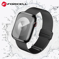 FORCELL F-DESIGN FA14 magnetinis nerūdijančio plieno dirželis APPLE laikrodžiui 38 / 40 / 41 mm juodas