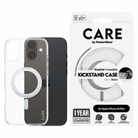 CARE by PanzerGlass Funkcinis dėklas telefonui su stovu iPhone 16 Plus 6.7" sidabrinis/sidabrinis Magnetinis 1327