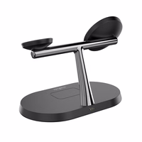 "Maxlife MXWC-03" magnetinis belaidis įkroviklis 15W, juodas 3in1