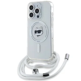Karl Lagerfeld IML Choupette Head & Cord Magnetinis dėklas iPhone 13 Pro Max - skaidrus